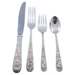 Repousse by Kirk Set di posate in argento per 12 persone 48 pezzi