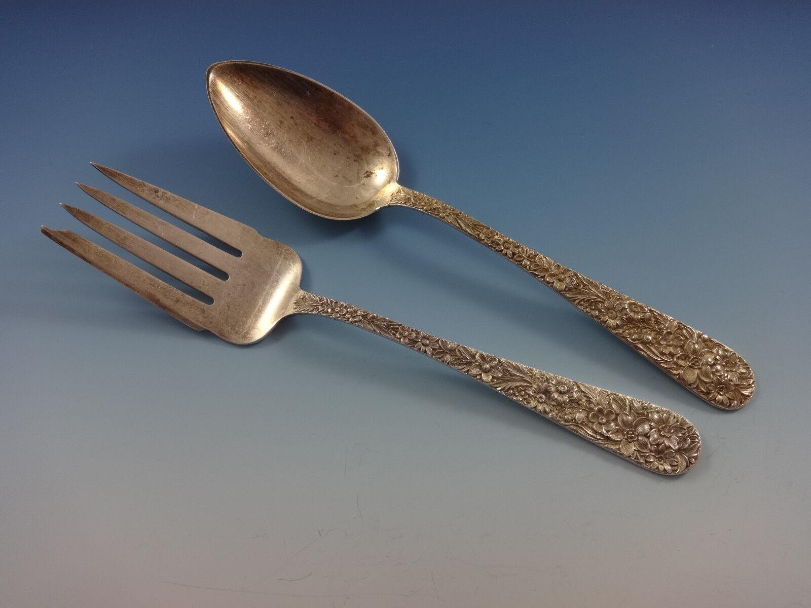 Repousse by Kirk Sterling Silber Besteck Set für 8 Service 54 Pieces im Angebot 2