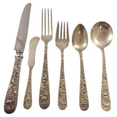 Repousse by Kirk Set di posate in argento sterling per 8 persone 54 pezzi