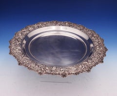 Repousse by Kirk Sterling Silver Tray Round #2544