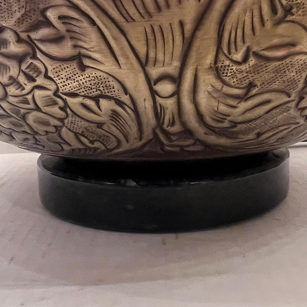 Lámpara Floral Repoussé Latón en venta