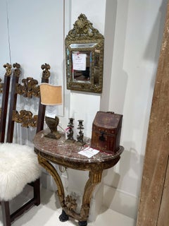 Repousse Mirror, 19th Century, Louis XIV Style