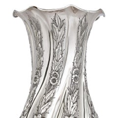 Repousse Peruvian Silver Bouquet Vase