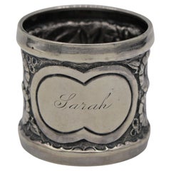 Repousse Sterling Napkin Ring for "Sarah"