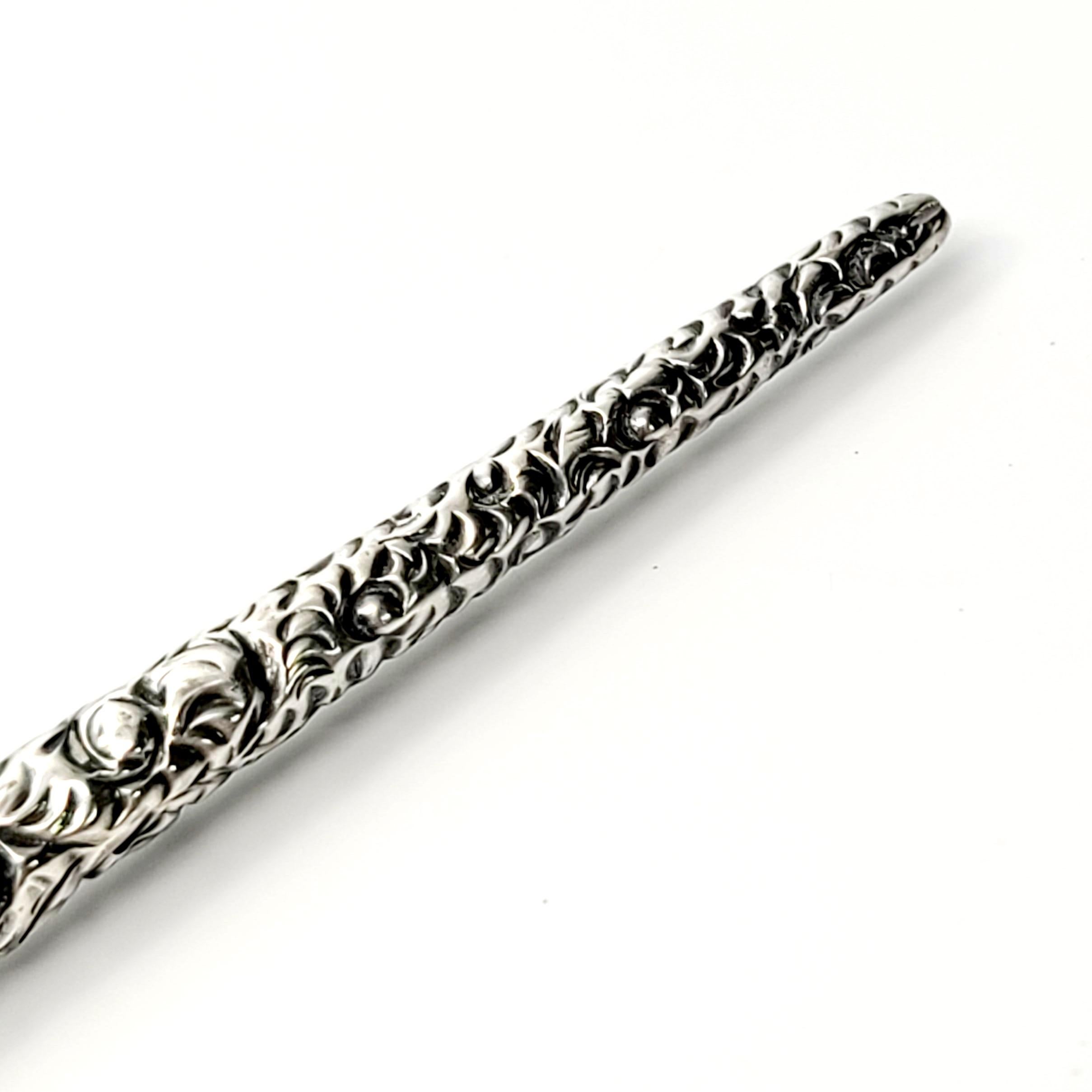 Repousse Sterling Silver Fountain Pen In Good Condition In Washington Depot, CT