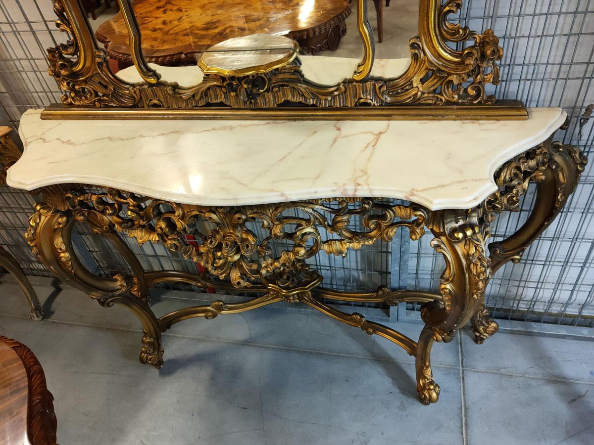 Representative Console with a Mirror, Neorococo, after 1900 In Good Condition In Liverpool, GB