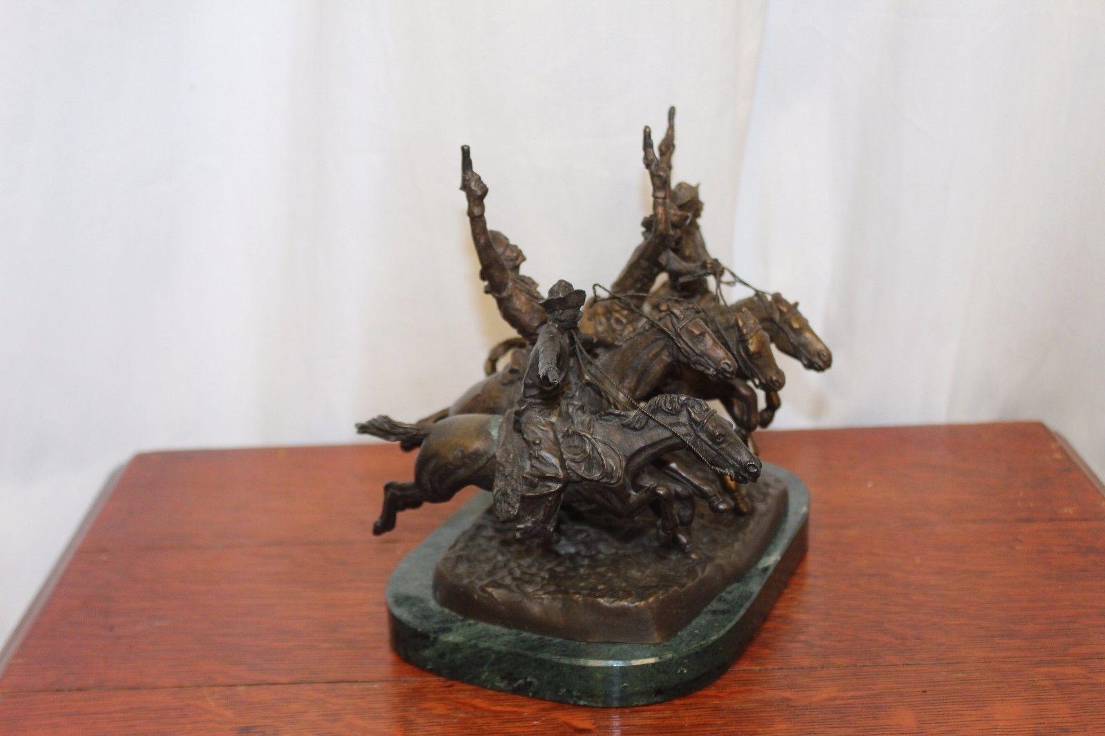 Reproduction Coming Thru the Rye Solid Bronze Sculpture In Good Condition In Orange, CA