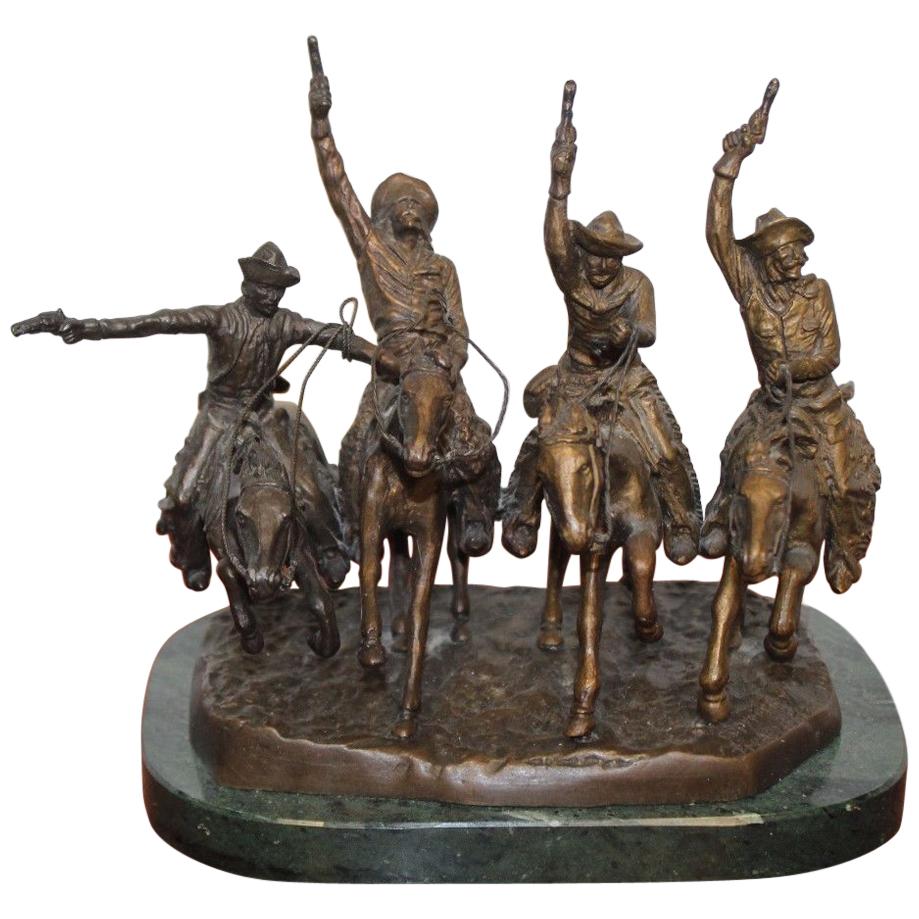 Reproduction Coming Thru the Rye Solid Bronze Sculpture