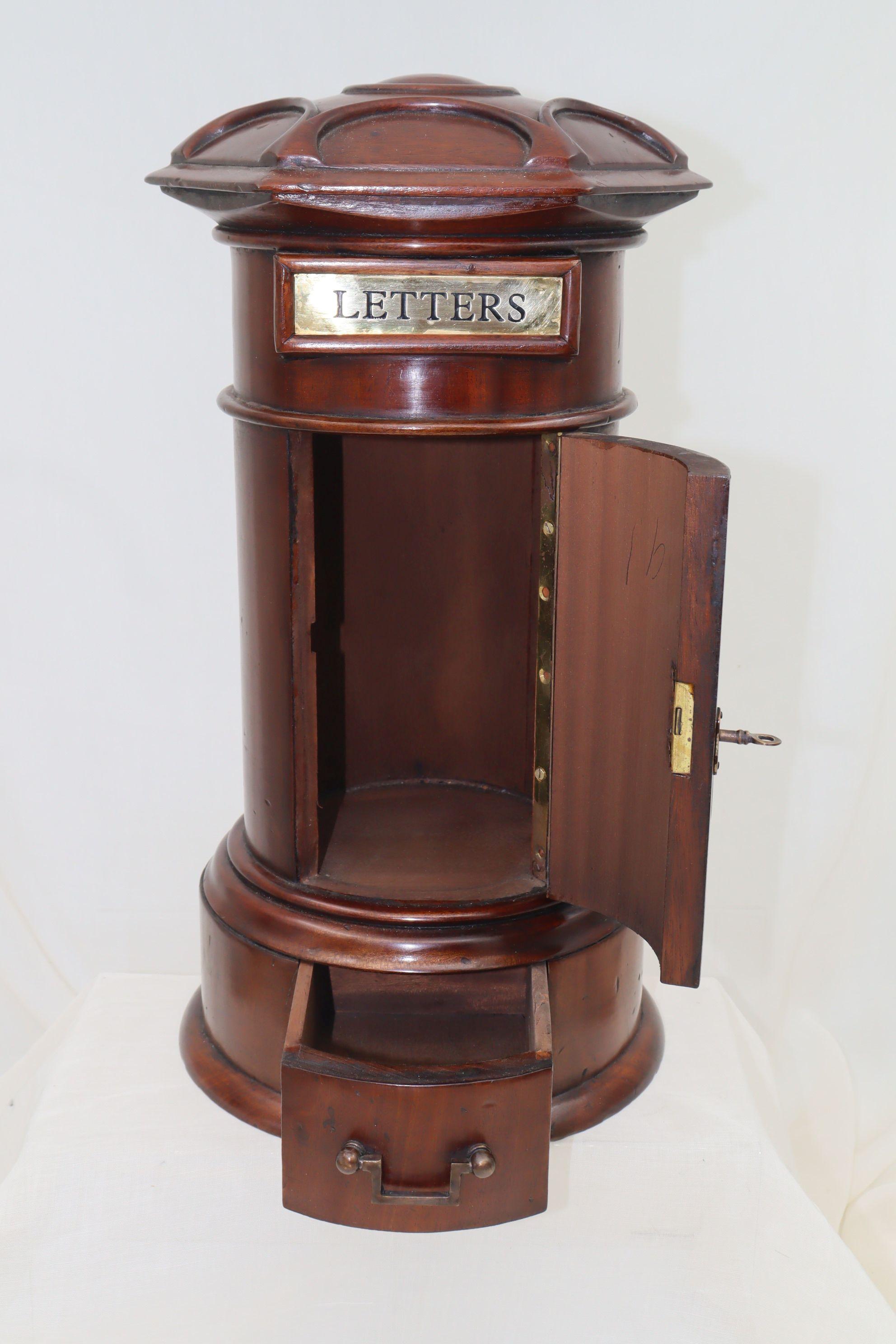 Unknown Reproduction country house letter box in mahogany For Sale