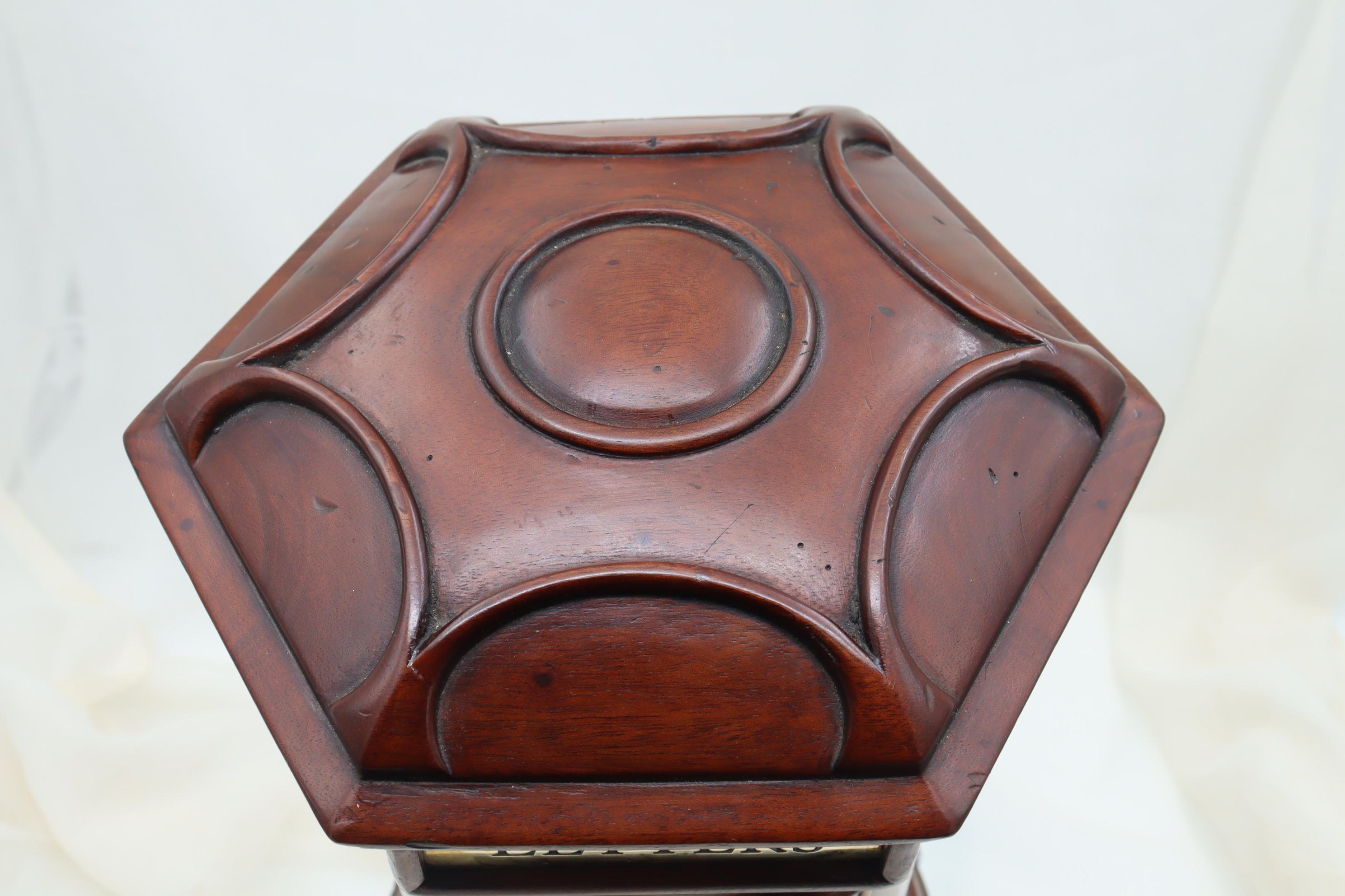 20th Century Reproduction country house letter box in mahogany For Sale