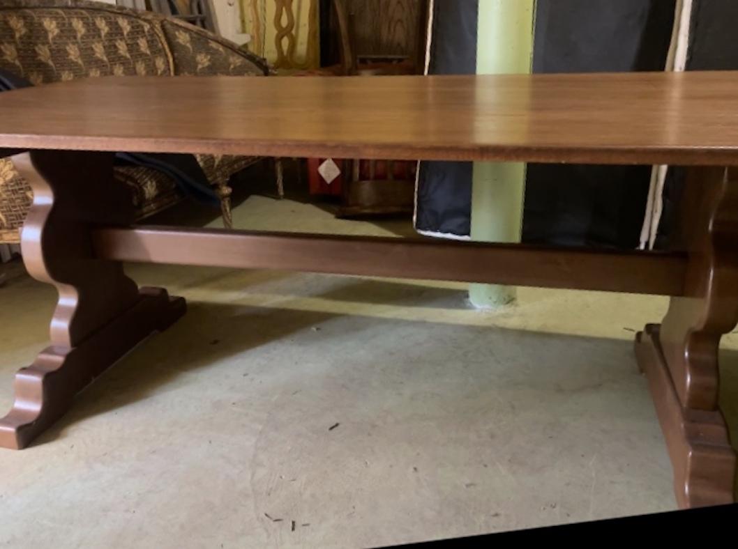 Reproducción de la mesa de comedor campestre de caballete 3