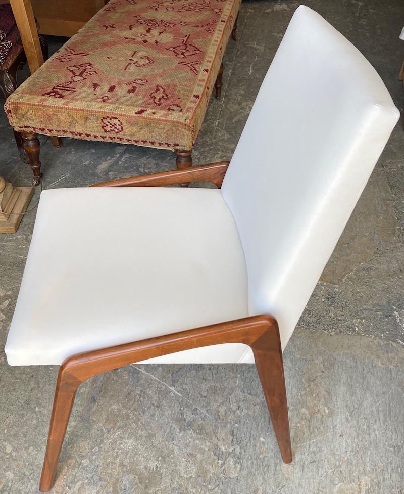Contemporary Reproduction Danish Style Alderwood Dining Chairs Upholstered For Sale
