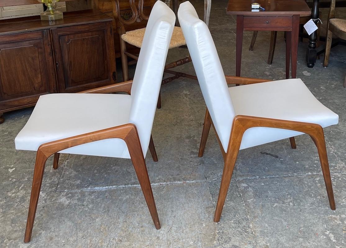 Reproduction Danish Style Alderwood Dining Chairs Upholstered For Sale 1