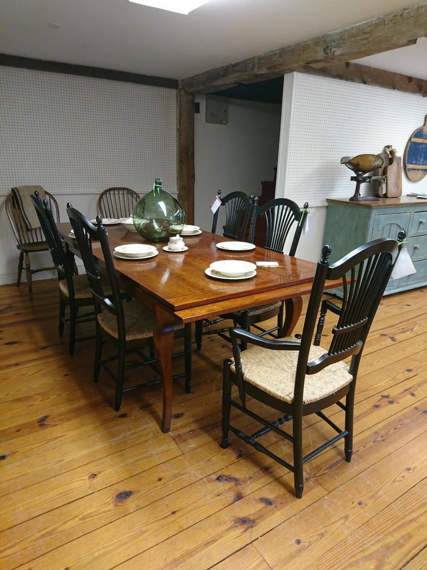 Reproduction Dining Table With Two Extending Leaves For Sale At