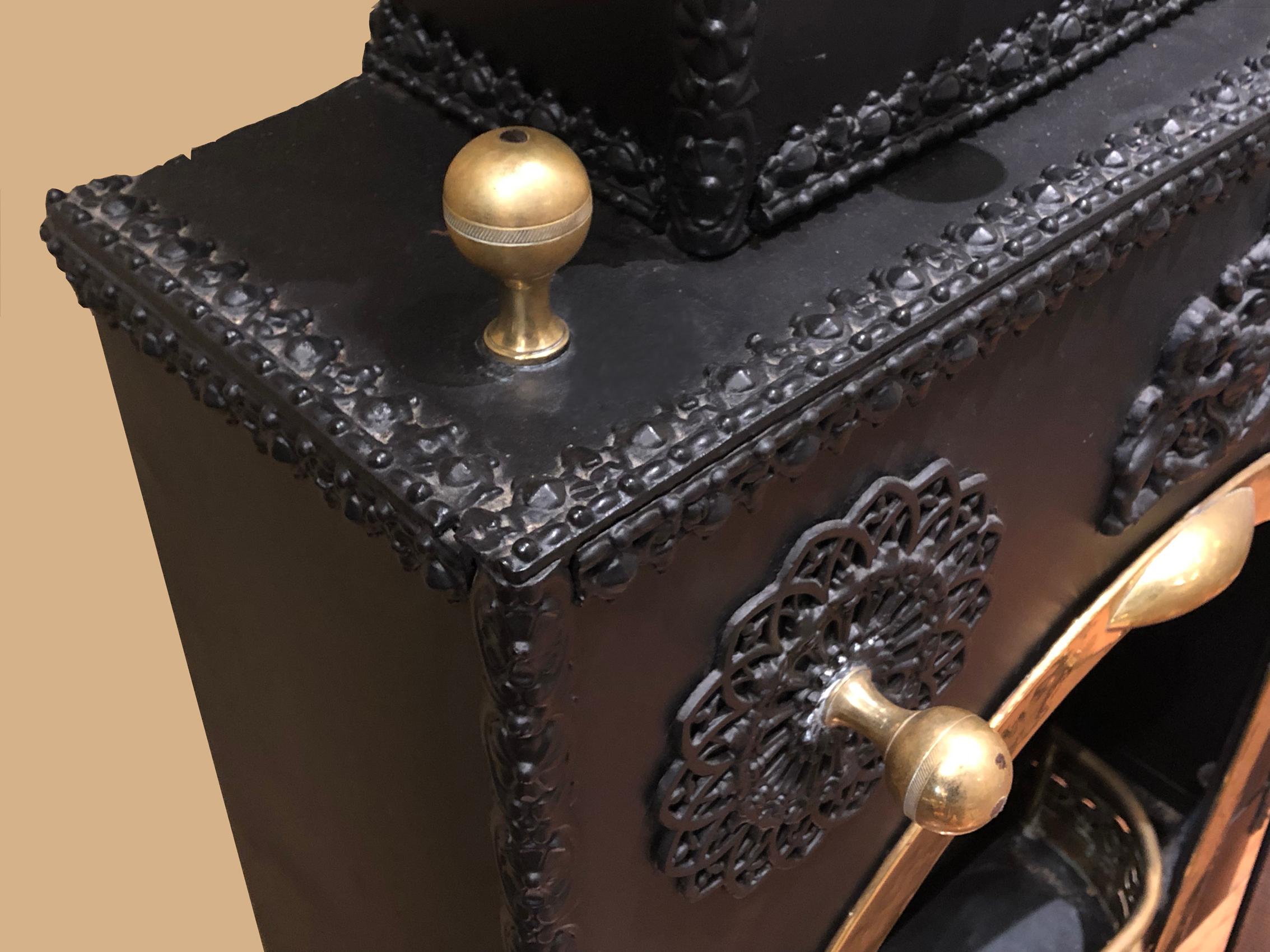 Unknown Reproduction English Coal Stove/Fireplace circa 1640, Contemporary Gas Fired