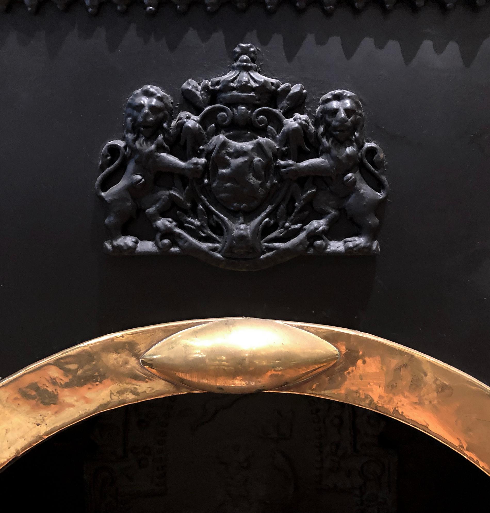 20th Century Reproduction English Coal Stove/Fireplace circa 1640, Contemporary Gas Fired