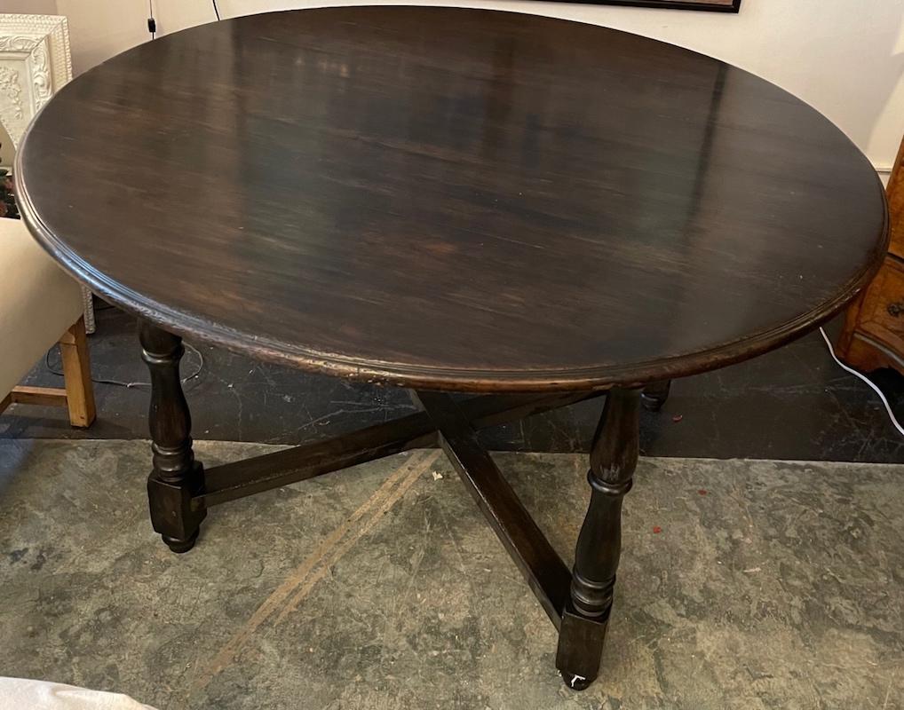 Hand-Crafted Reproduction French 19th Century Round Dining Table