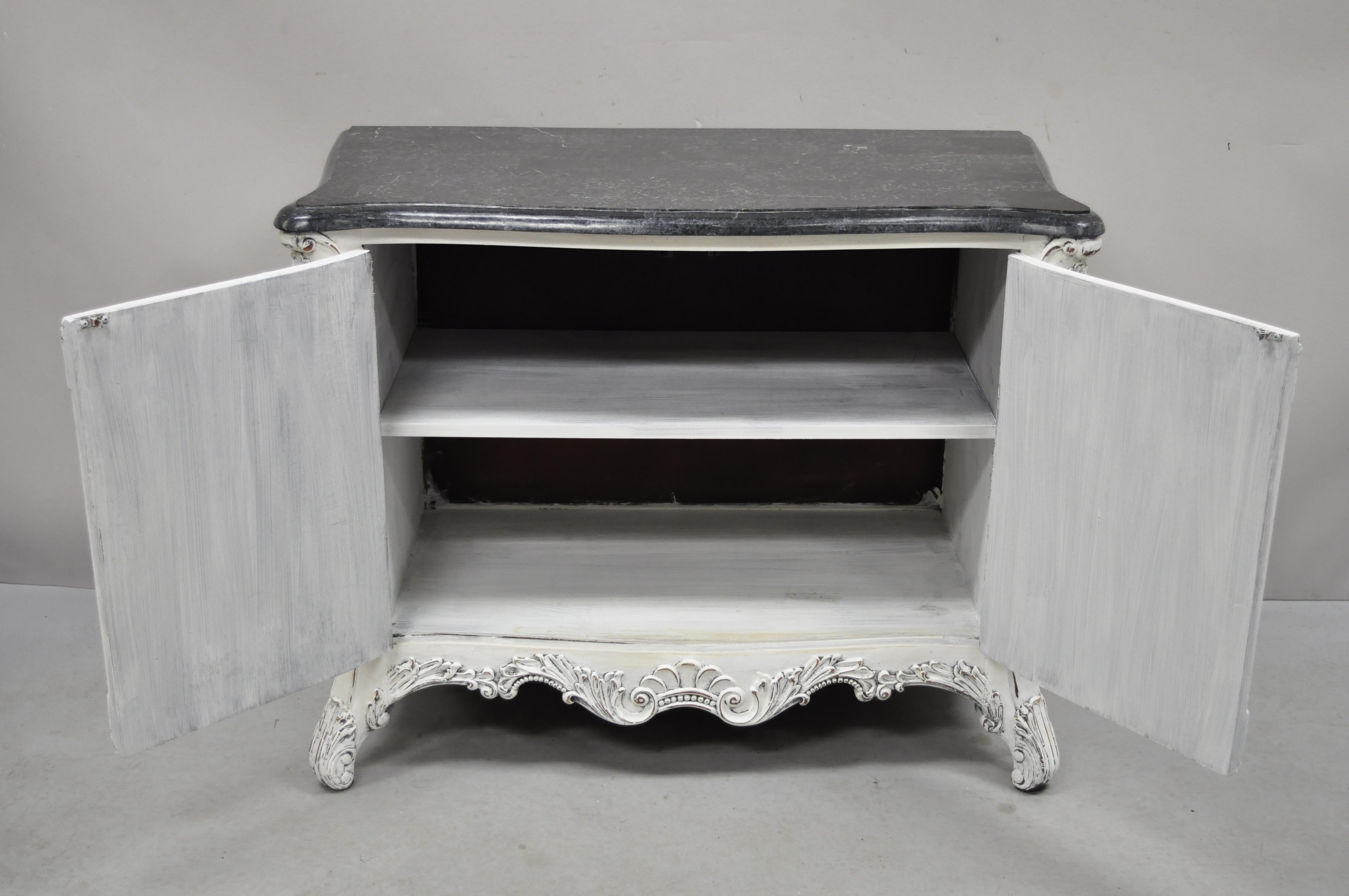 Reproduction French Louis XV Style Marble Top Commode Sideboard Buffet Cabinet 6