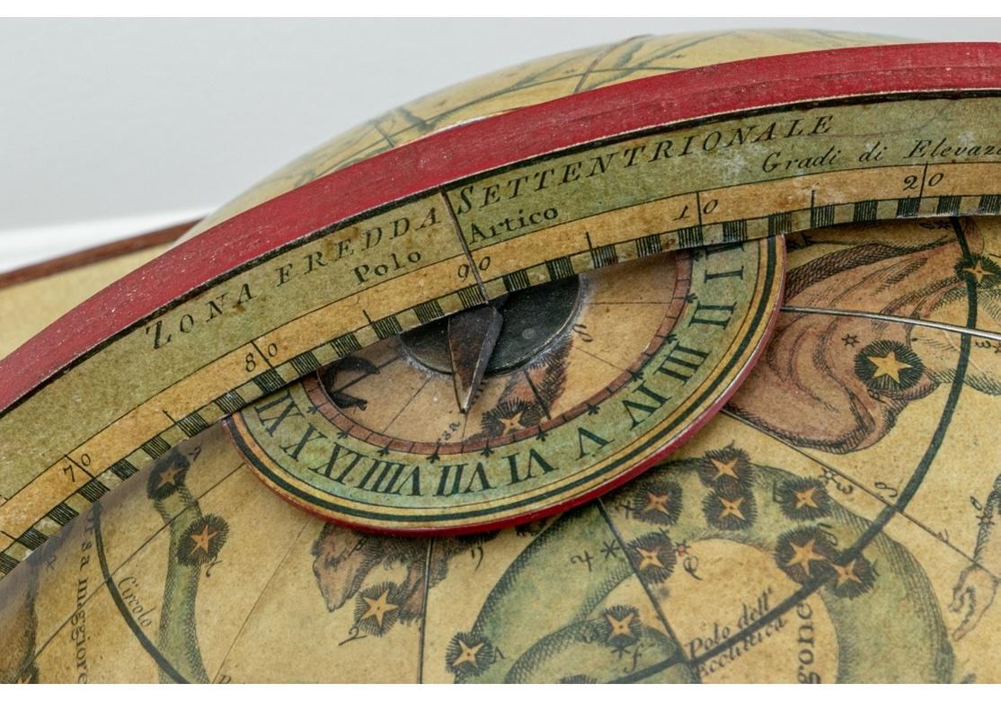 Reproduction Giovanni Maria Cassini 1790 Globe terrestre et 1792 Globe céleste en vente 1