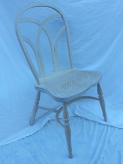 Reproduction Gothic Interlace Whitewash Armless Chair