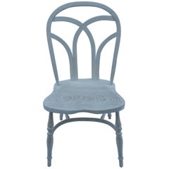 Reproduction Gothic Interlace Whitewash Armless Chair