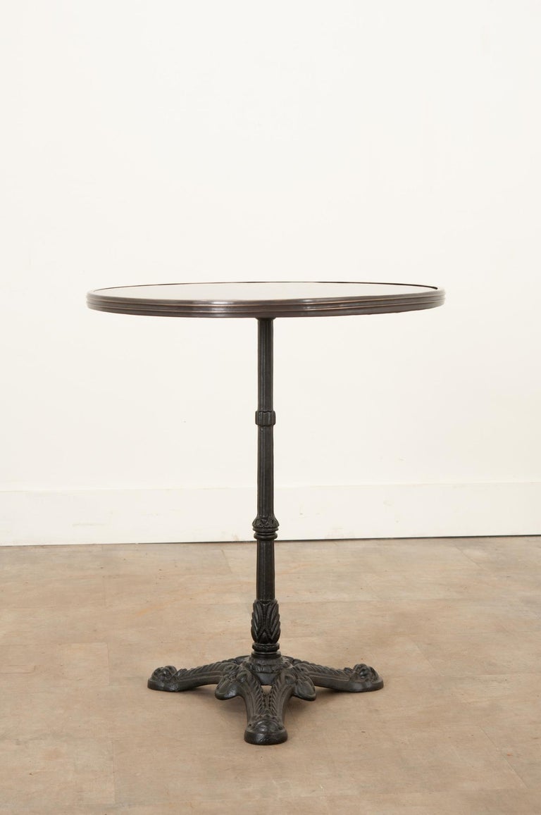 Reproduction Iron and Marble Bistro Table For Sale at 1stDibs