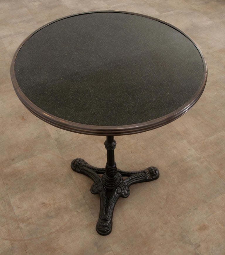 Reproduction Iron and Marble Bistro Table For Sale at 1stDibs
