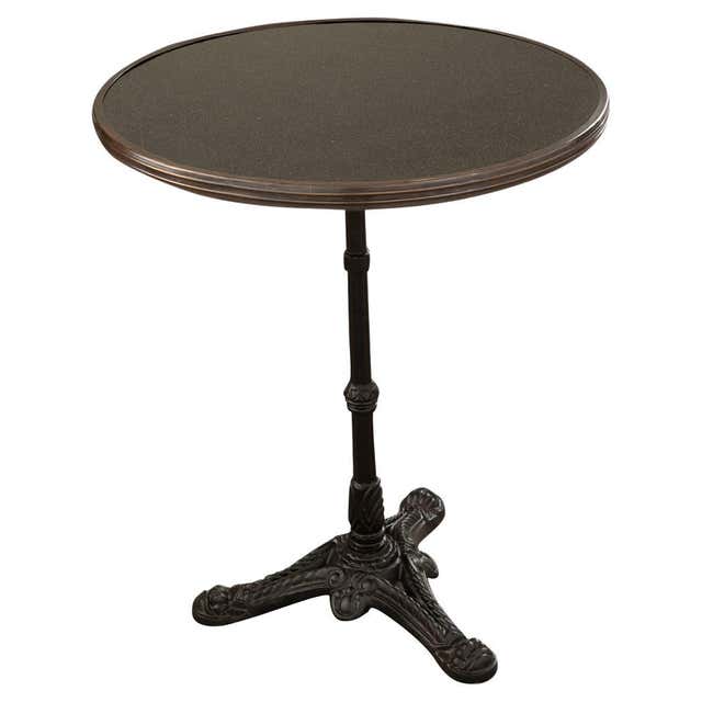 Reproduction Iron and Marble Bistro Table For Sale at 1stDibs