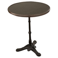 Retro Reproduction Iron and Marble Bistro Table