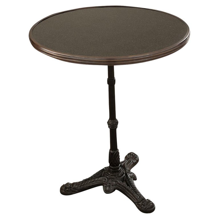 Reproduction Iron and Marble Bistro Table For Sale at 1stDibs