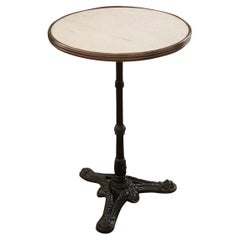 Reproduction Iron and Marble Bistro Table