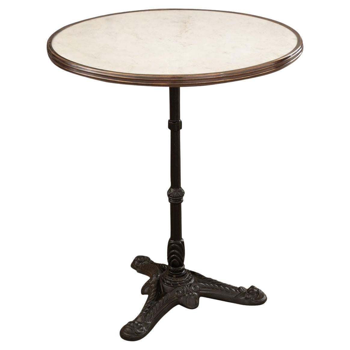 Reproduction Iron and Marble Bistro Table For Sale