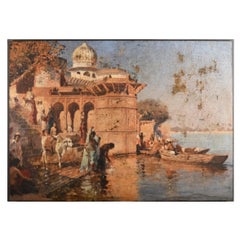Reproduction "Le long du Ghats, à Mathura" by painter Edwin Lord Weeks
