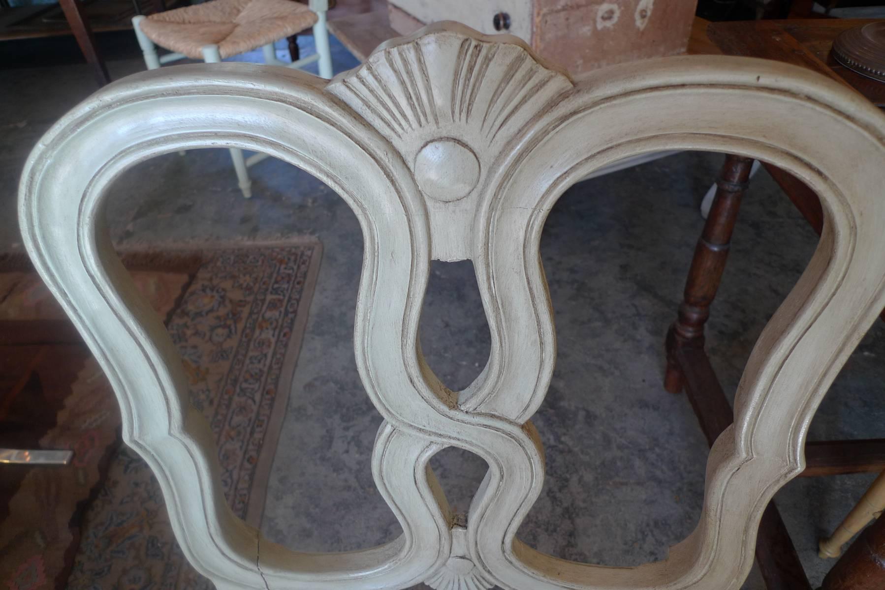 2 Reproduction Louis XVI Dining-Chairs with Large Rush Seat In New Condition For Sale In Santa Monica, CA