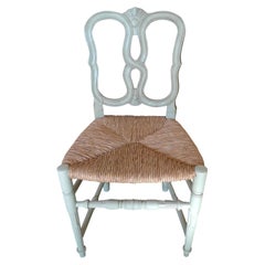 Reproduction Louis XVI Dining-Chair with Large Rush Seat Made to Order