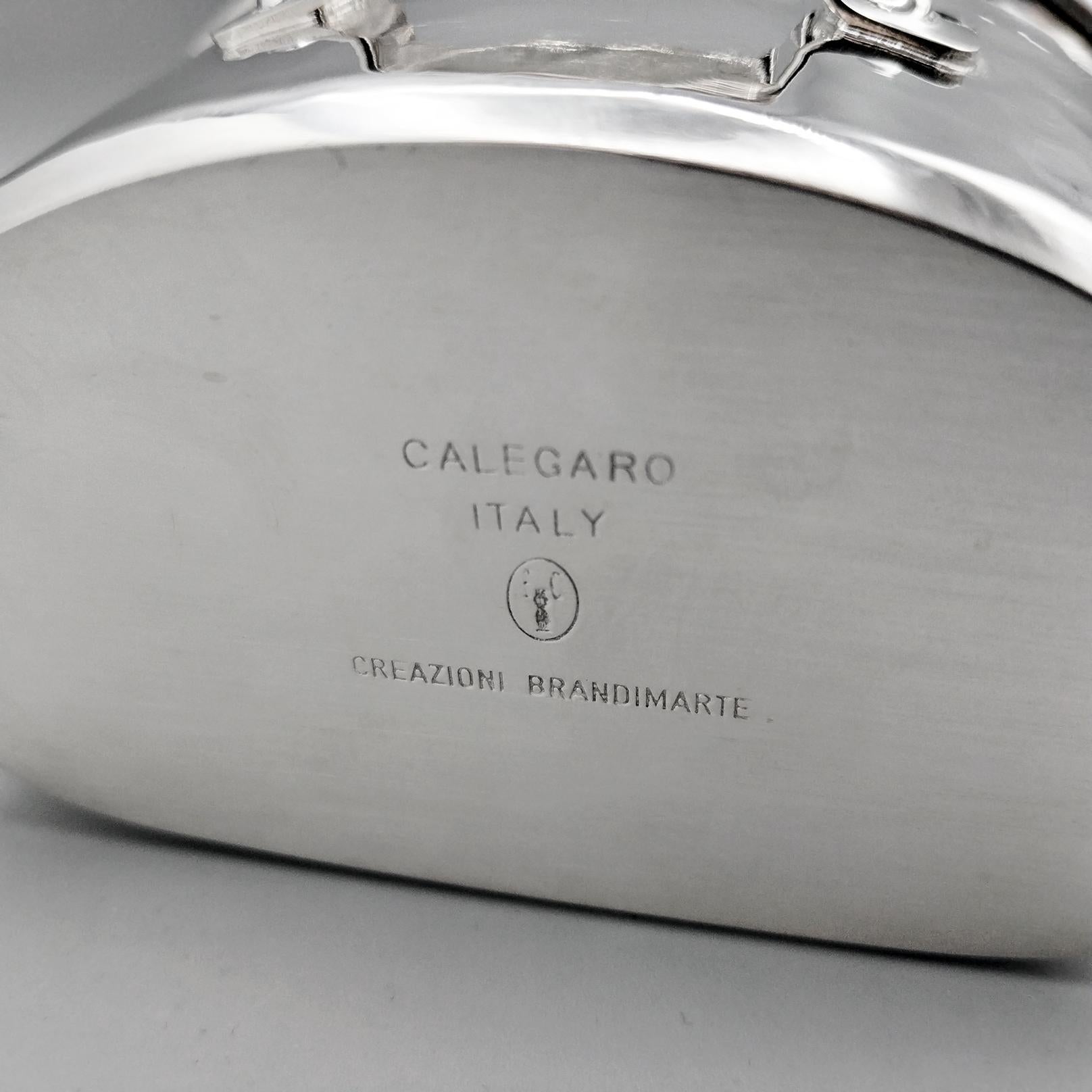 Reproducción en plata 800 maciza de una antigua caja y cuchara de racionamiento militar italiana en venta 8