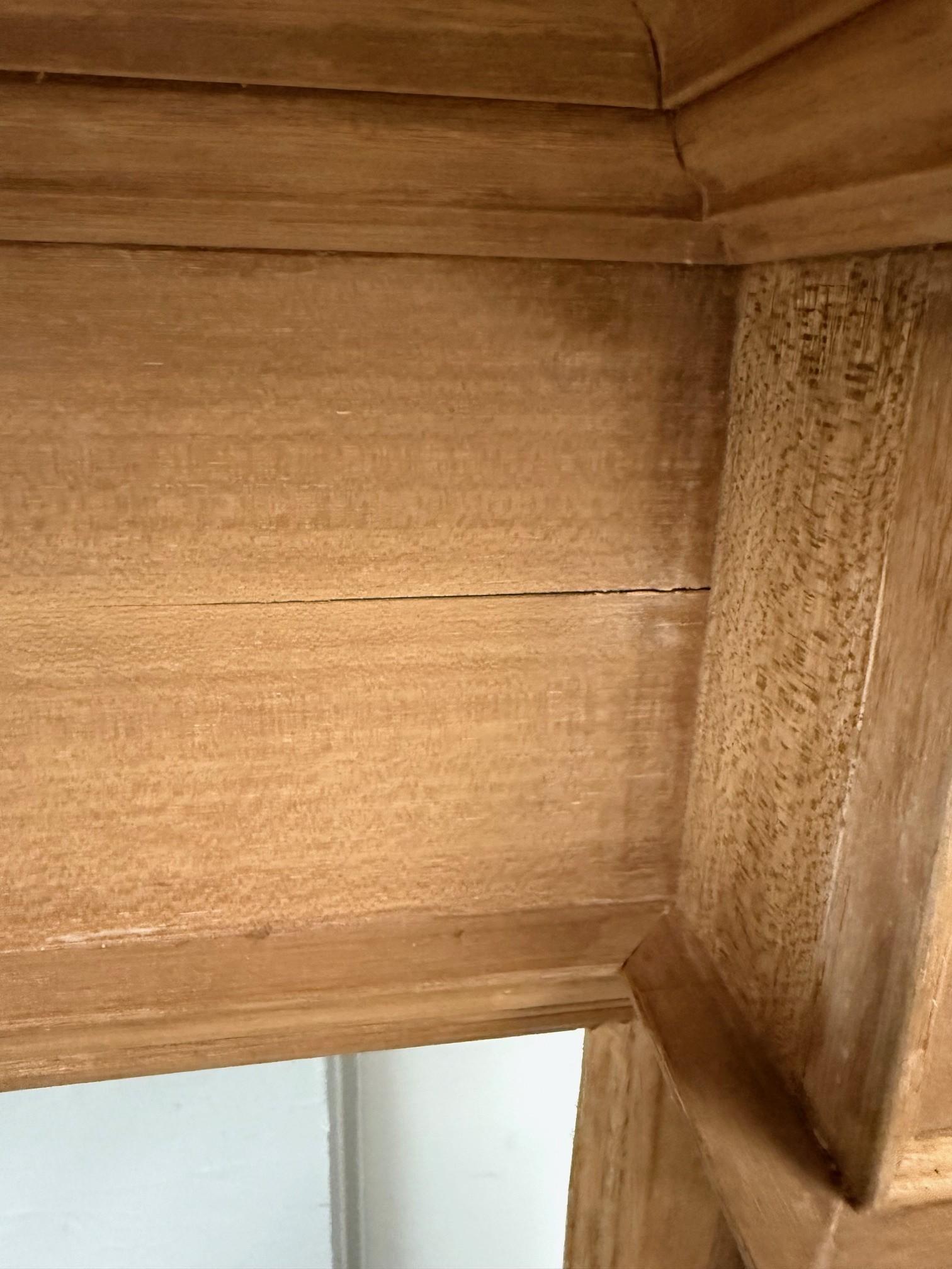 Reproduction Mahogany Fireplace Mantel with Fluted Columns and Carved Capitals For Sale 10