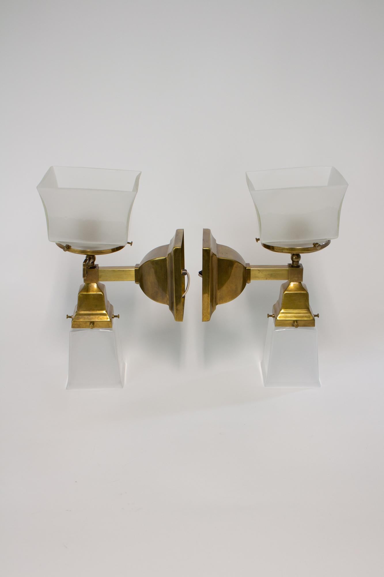 Reproduction Mission Gas and Electric Sconces, a Pair 3