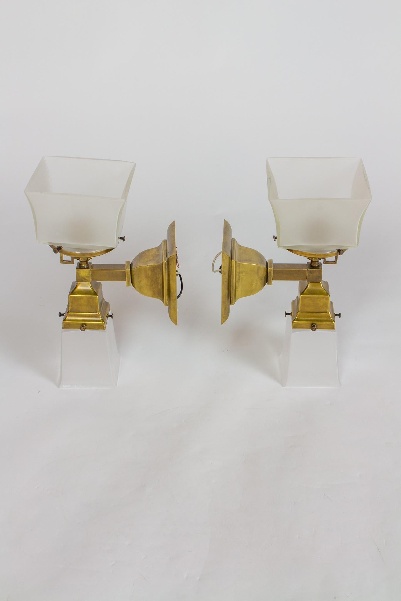 Reproduction Mission Gas and Electric Sconces, a Pair 5