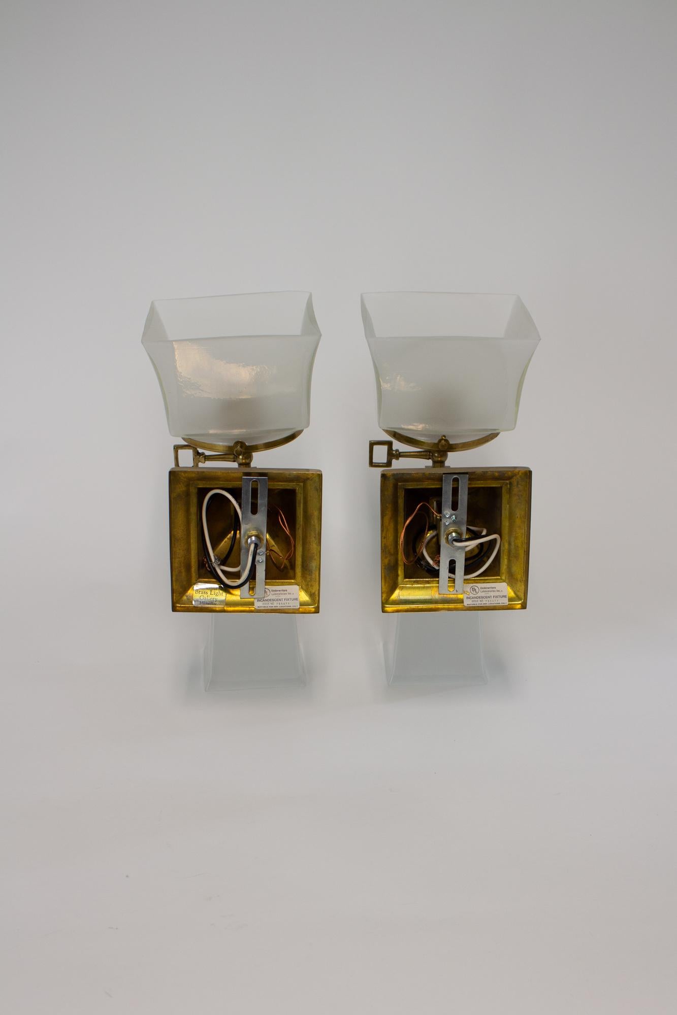Reproduction Mission Gas and Electric Sconces, a Pair 1
