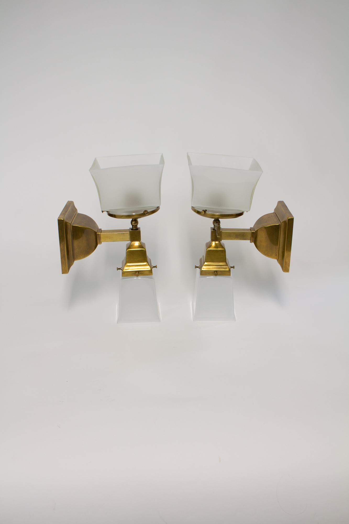 Reproduction Mission Gas and Electric Sconces, a Pair 2