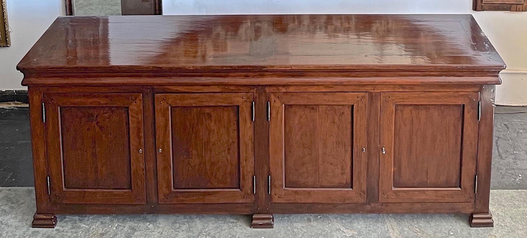 Reproduction of a French 19th Century 4 Door Stained Cherrywood Buffet 4