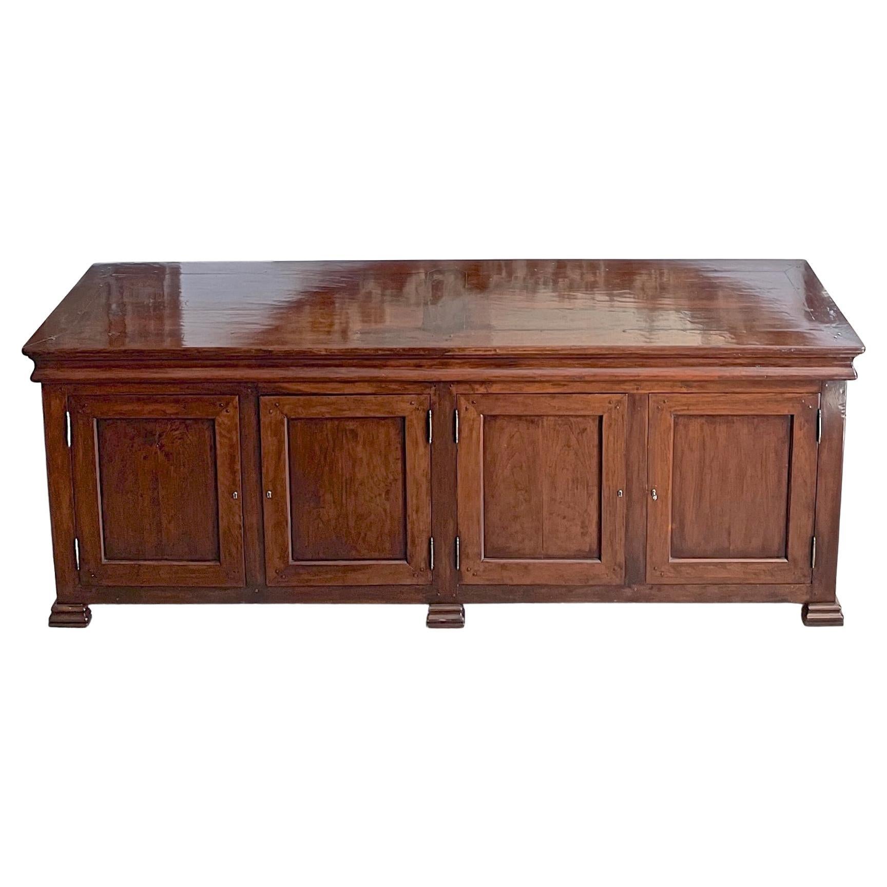 Reproduction of a French 19th Century 4 Door Stained Cherrywood Buffet