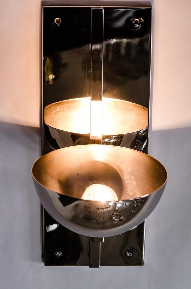 Riproduzione di una lampada da parete in nichel art déco (più grande) In condizioni Nuovo in vendita a Wien, AT
