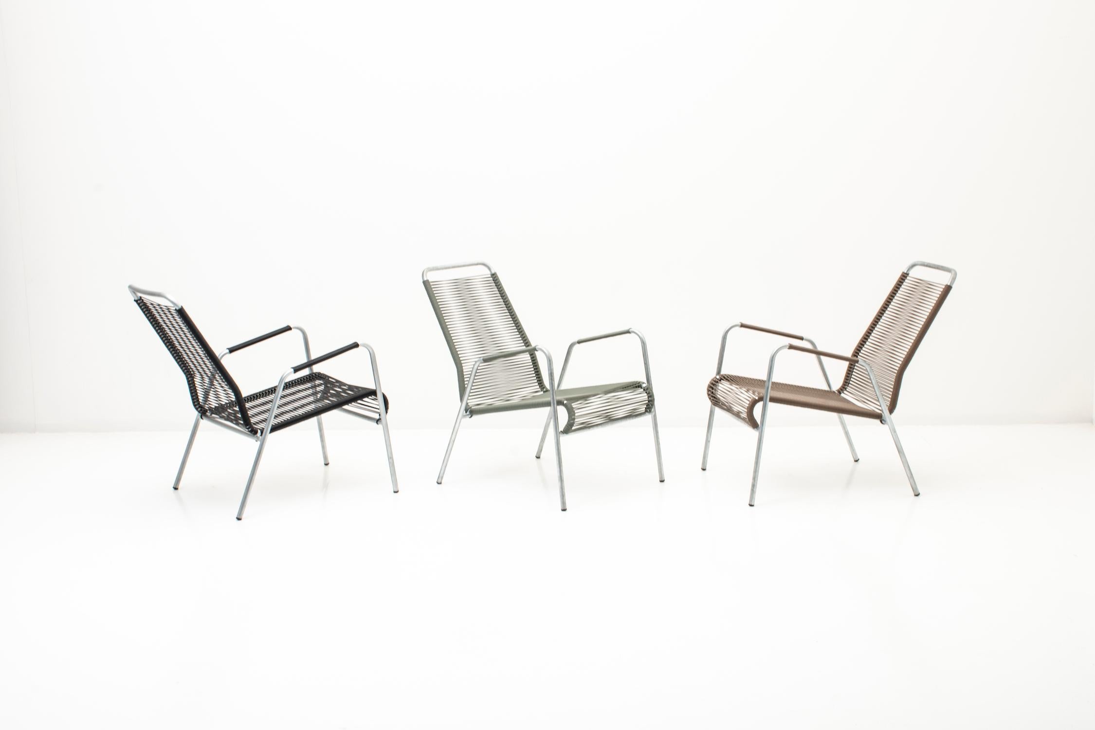 Mid-Century moderno Riproduzione della famosa sedia da salotto svizzera da esterno 'Spaghetti' degli anni '50 in vendita