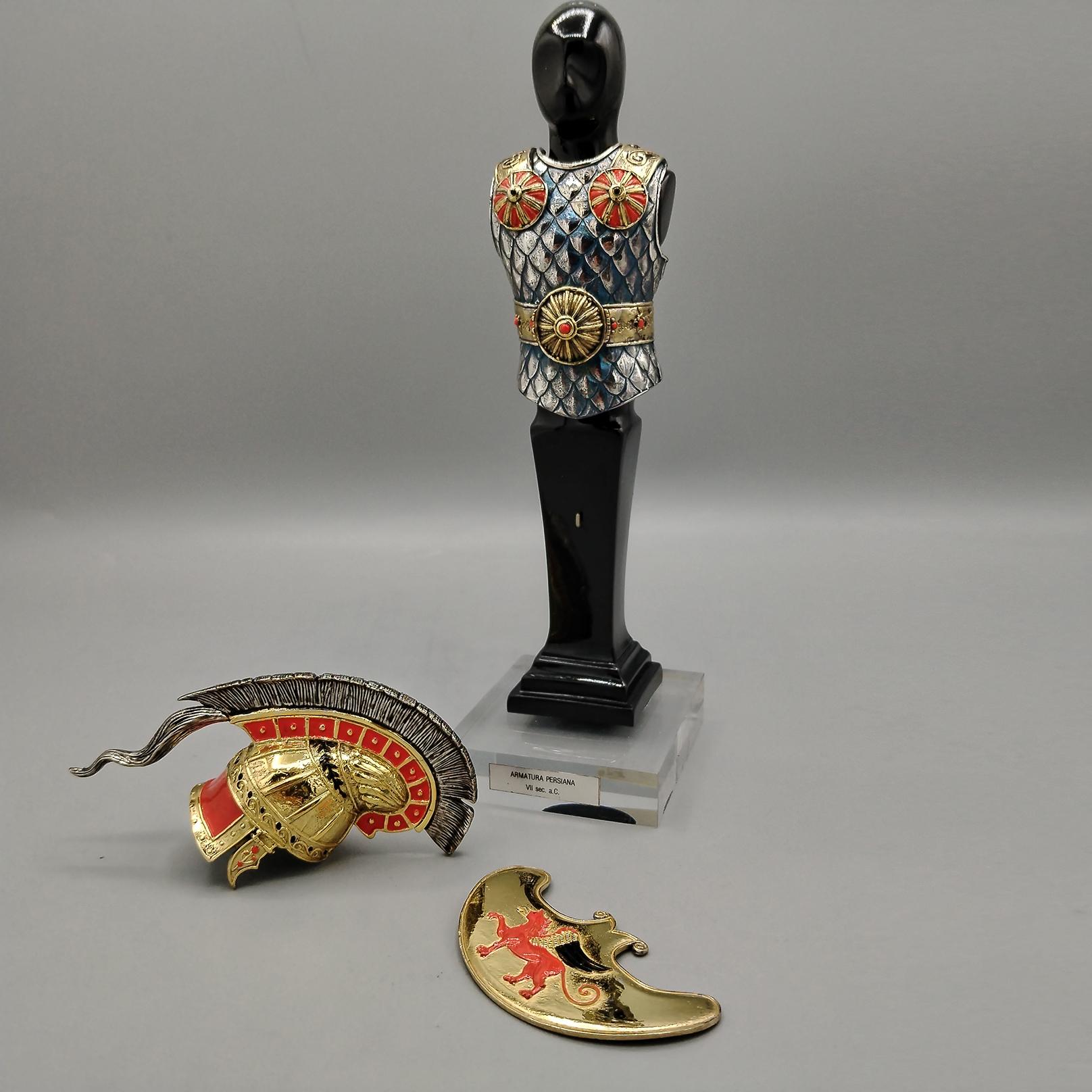 Reproduction of Persian Armor 7th century BC in 800 silver in vendita 8