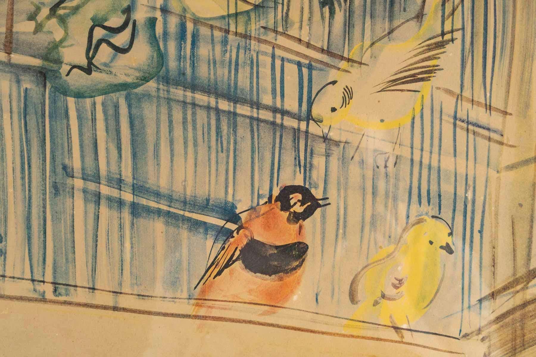 20ième siècle Reproduction de Raoul Dufy encadrée, XXe siècle. en vente