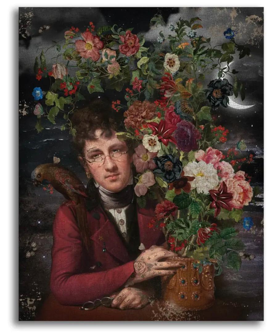 Reproduction of the Painting "Le Botaniste" by Contemporary Artist Voglio Bene