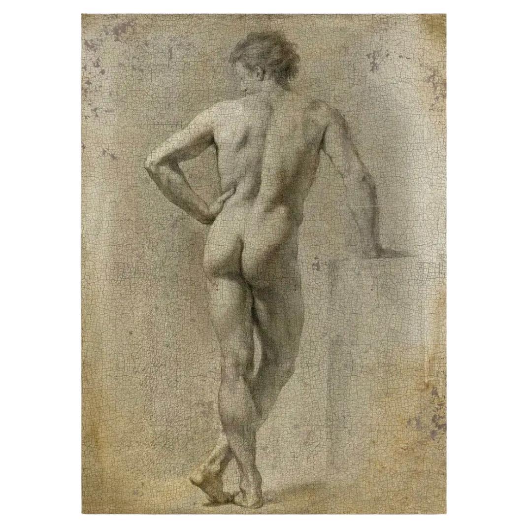 Reproduction of the Painting "Nu Masculin" by Anton Raphael Mengs