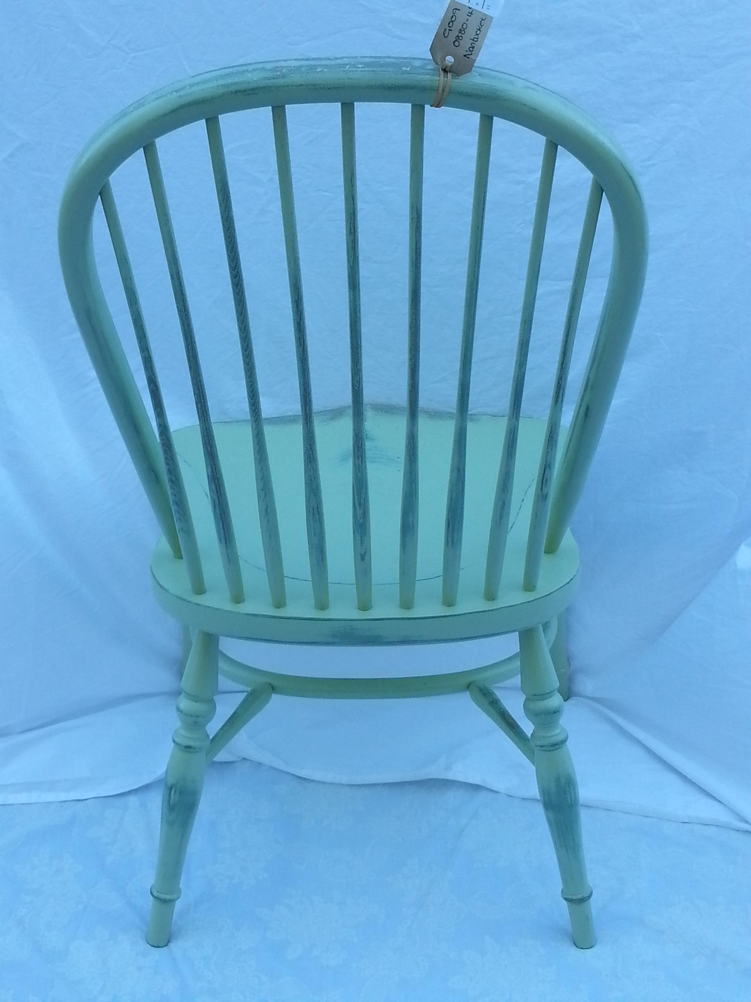 spindle chair blue